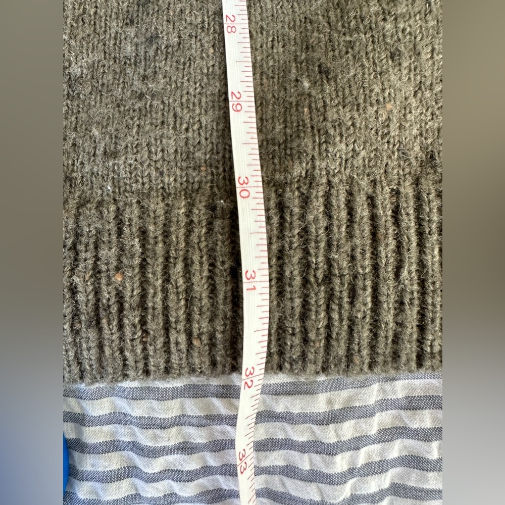 Madewell Donagal Sweater dress button sleeves olive green size medium - Picture 10 of 12